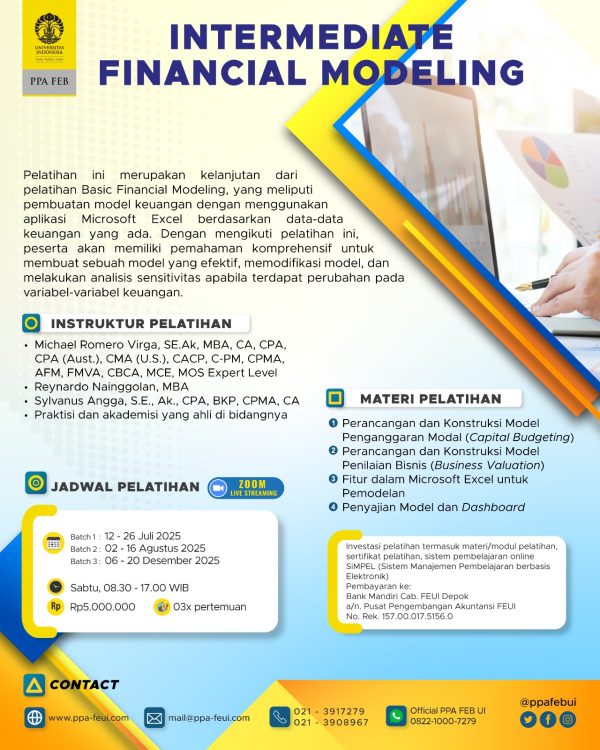 Intermediate Financial Modeling (Sabtu)